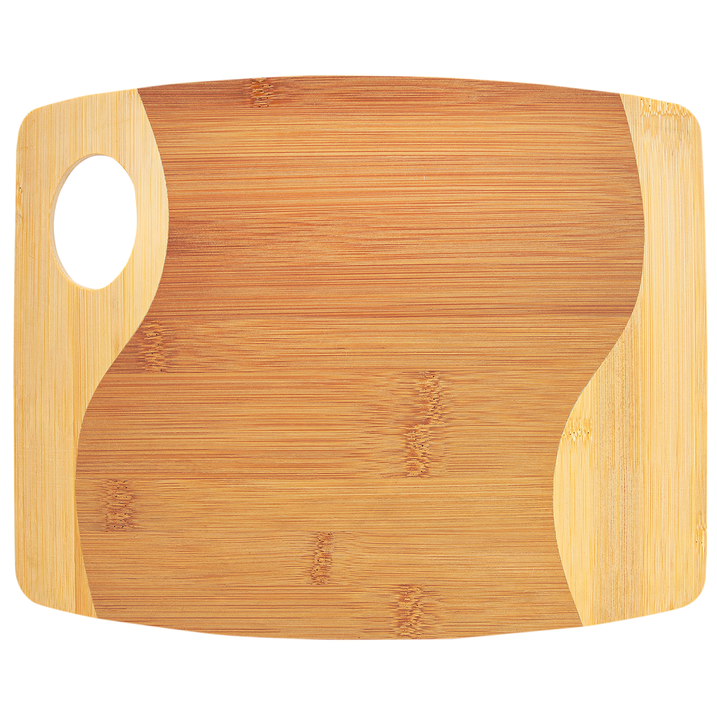 Bamboo Two-Tone Cutting Board with Handle - Multiple Sizes