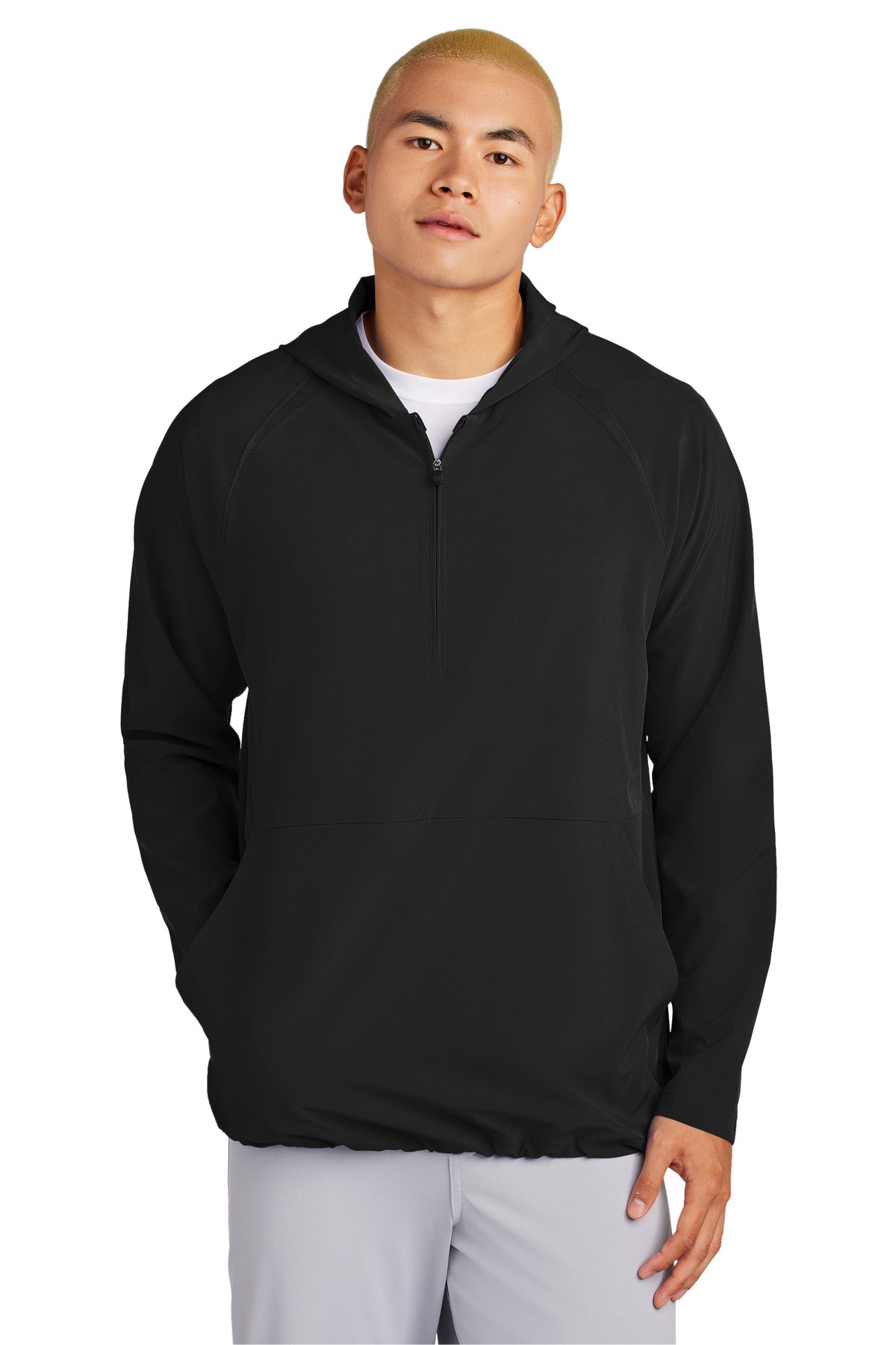 Sport-Tek® Repeat 1/2-Zip Long Sleeve Hooded Jacket