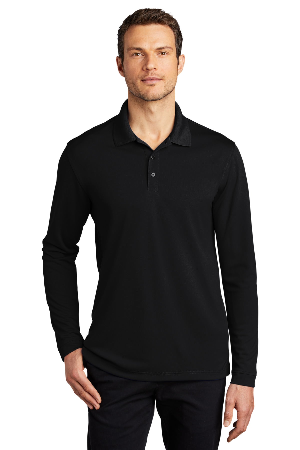 Port Authority® Dry Zone® UV Micro-Mesh Long Sleeve Polo