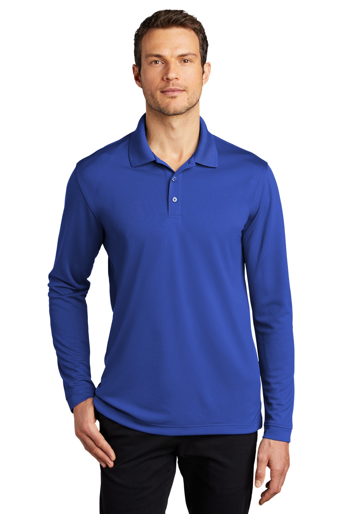 Port Authority® Dry Zone® UV Micro-Mesh Long Sleeve Polo