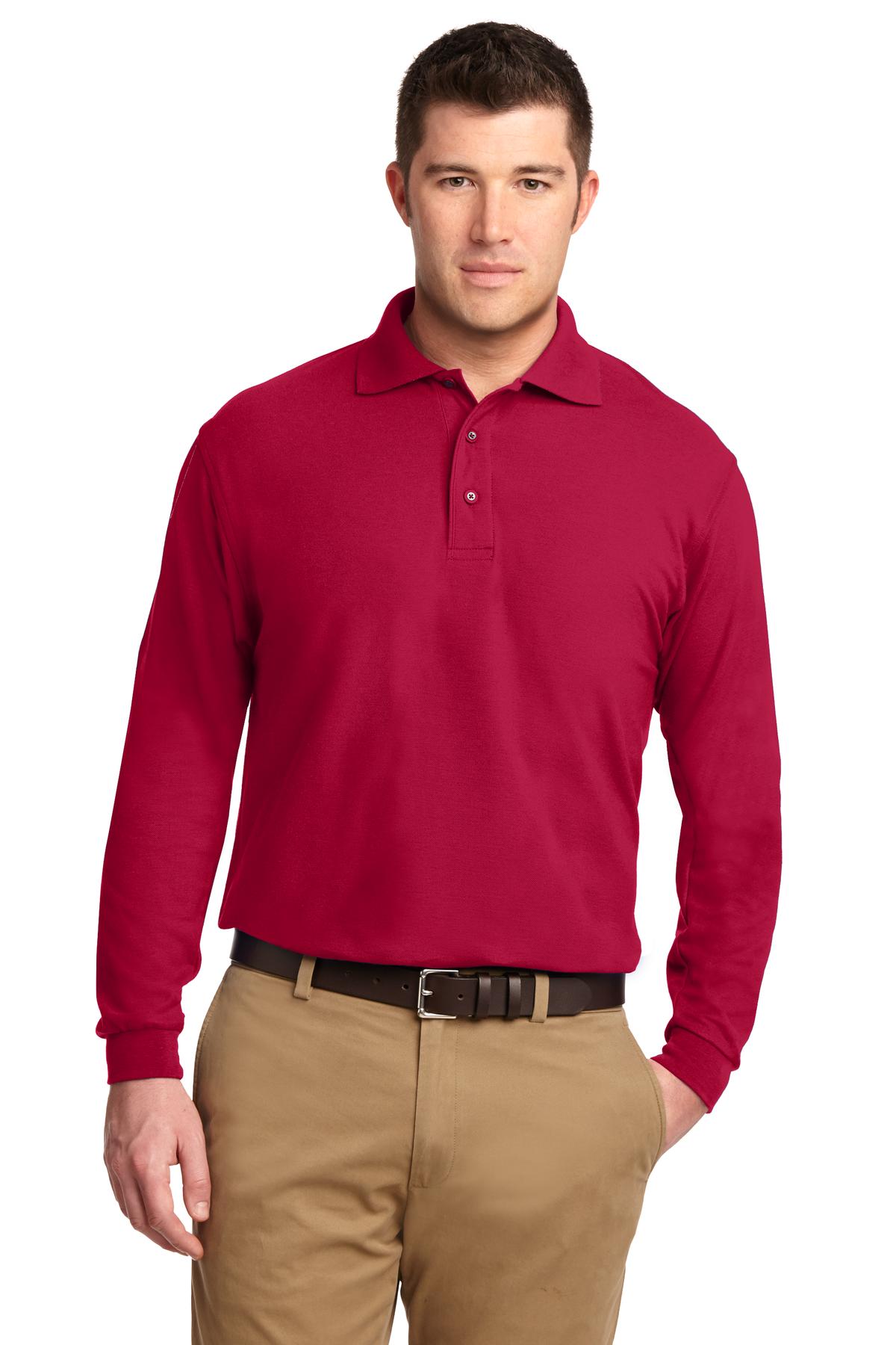 Port Authority® Silk Touch Long Sleeve Polo