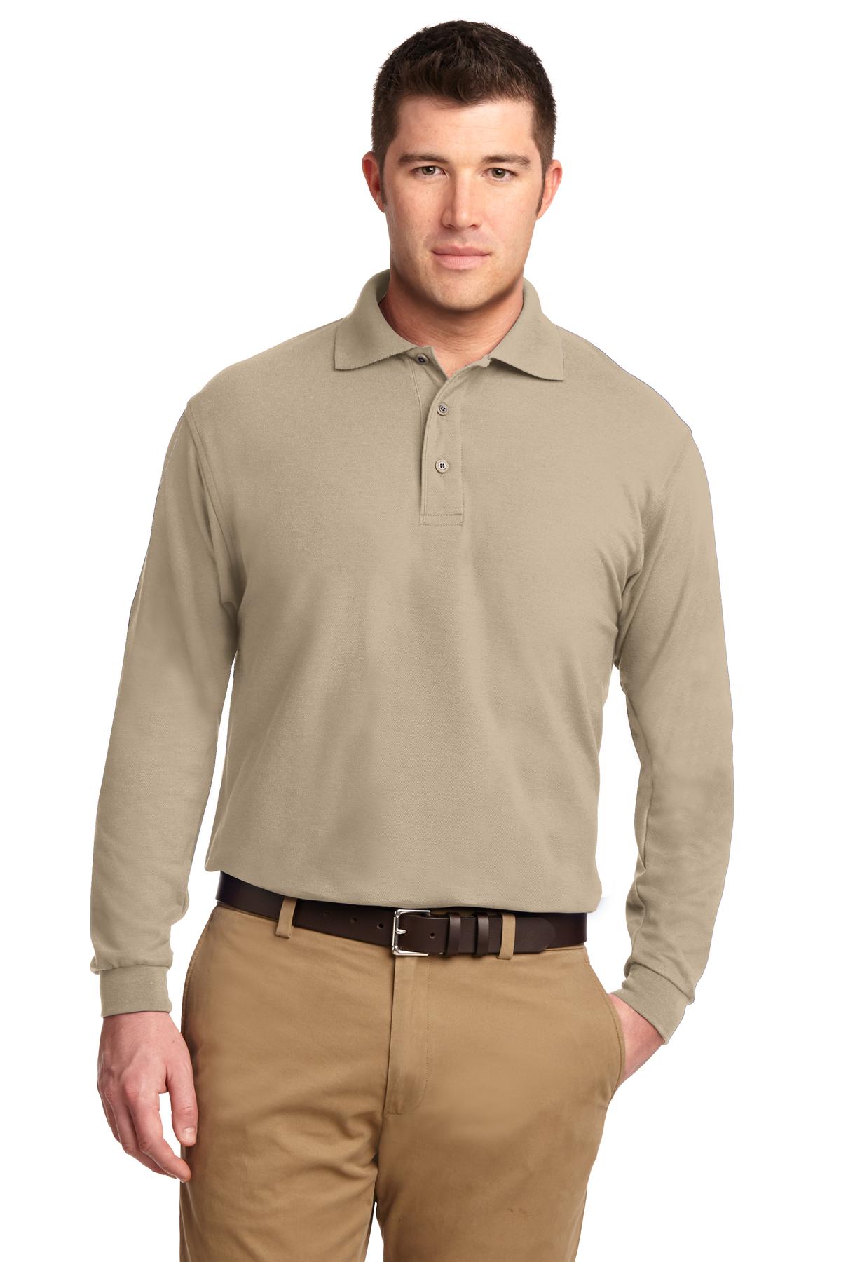 Port Authority® Silk Touch Long Sleeve Polo