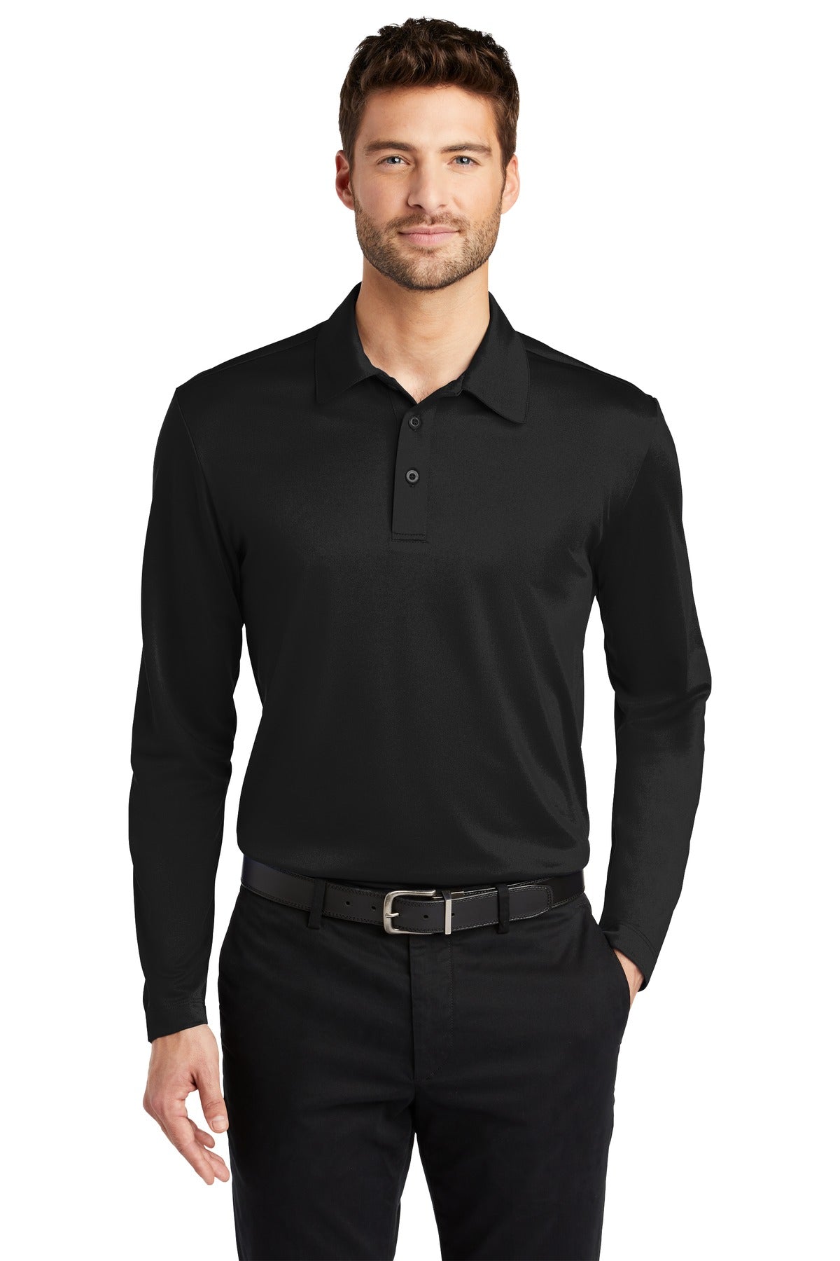 Port Authority® Silk Touch Performance Long Sleeve Polo