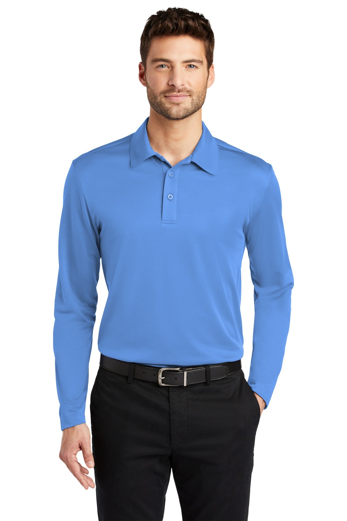 Port Authority® Silk Touch Performance Long Sleeve Polo