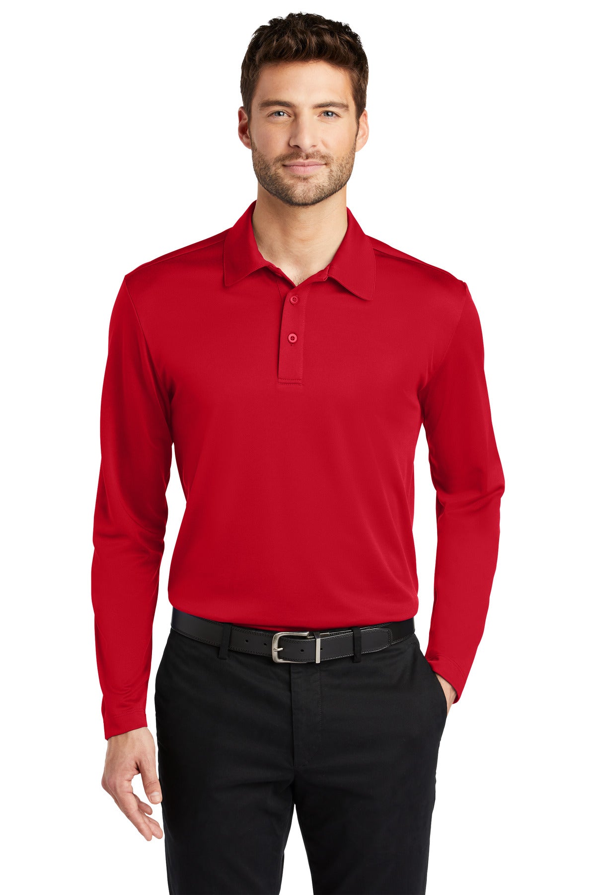 Port Authority® Silk Touch Performance Long Sleeve Polo