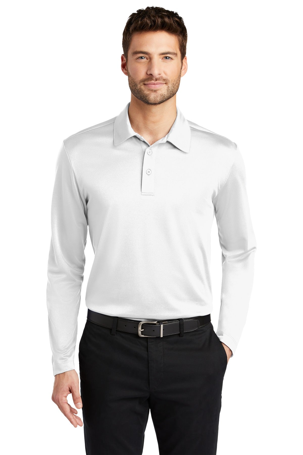 Port Authority® Silk Touch Performance Long Sleeve Polo