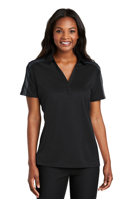 Port Authority® Women's Silk Touch Performance Colorblock Stripe Polo