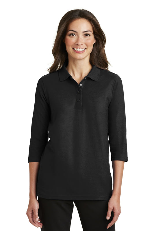 Port Authority® Women's Silk Touch 3/4-Sleeve Polo