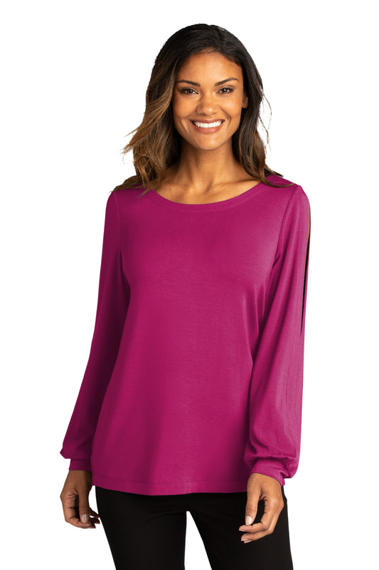 Port Authority® Women's Luxe Knit Jewel Neck Top