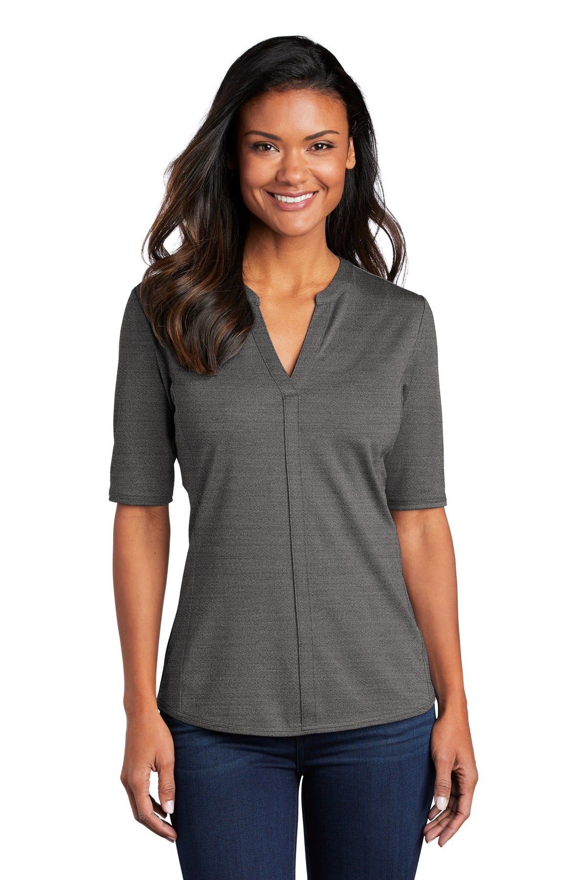 Port Authority® Women's Stretch Heather Open Neck Top