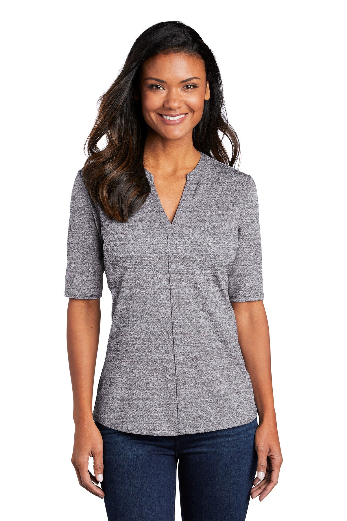 Port Authority® Women's Stretch Heather Open Neck Top