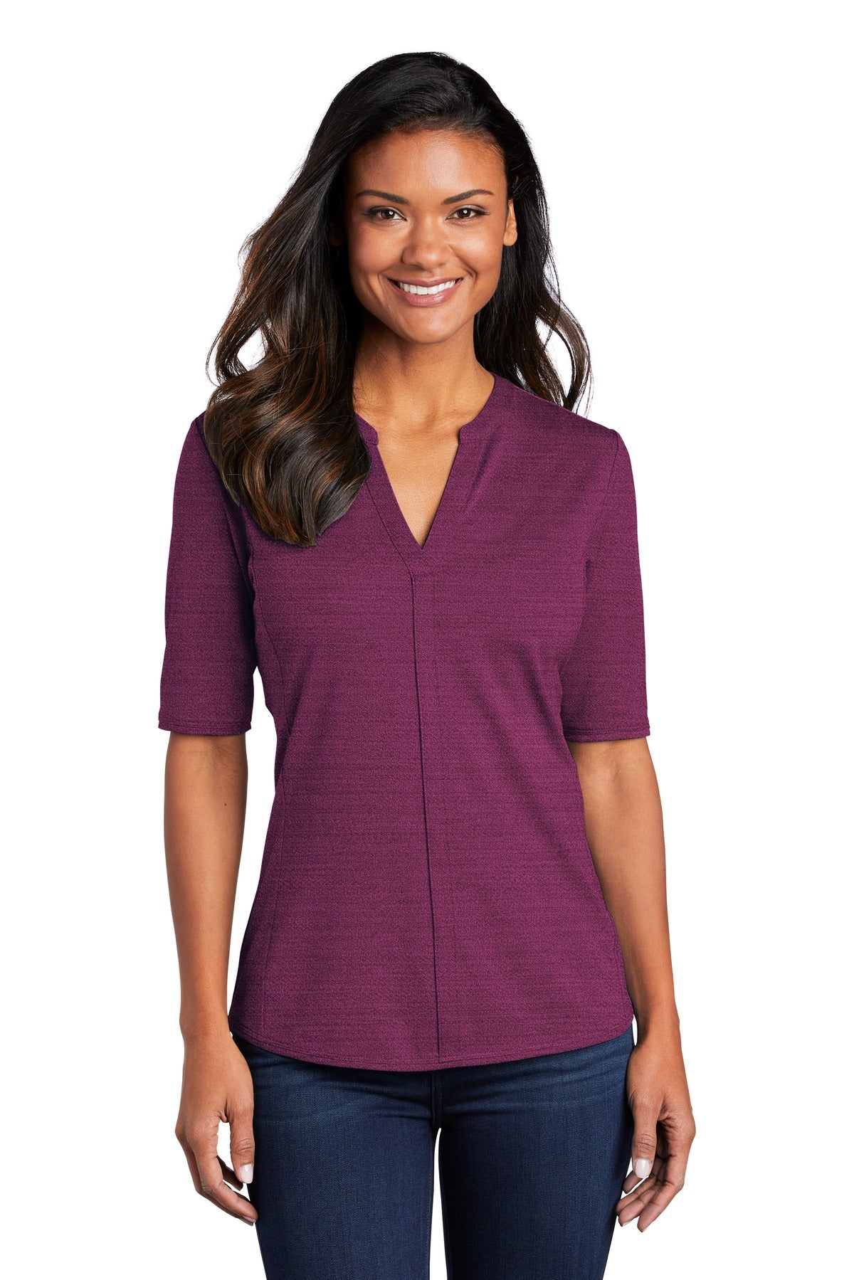 Port Authority® Women's Stretch Heather Open Neck Top