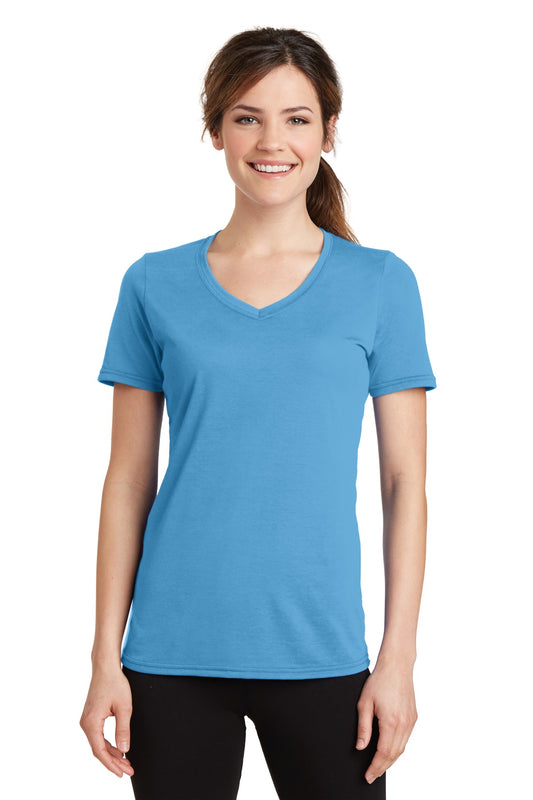 Port & Company® Women's Performance Blend V-Neck Tee