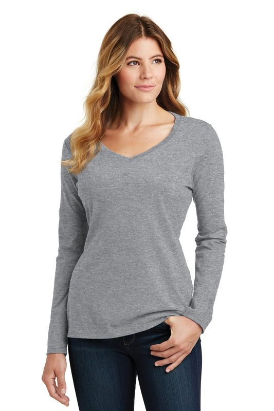 Port & Company® Women's Long Sleeve Fan Favorite V-Neck Tee