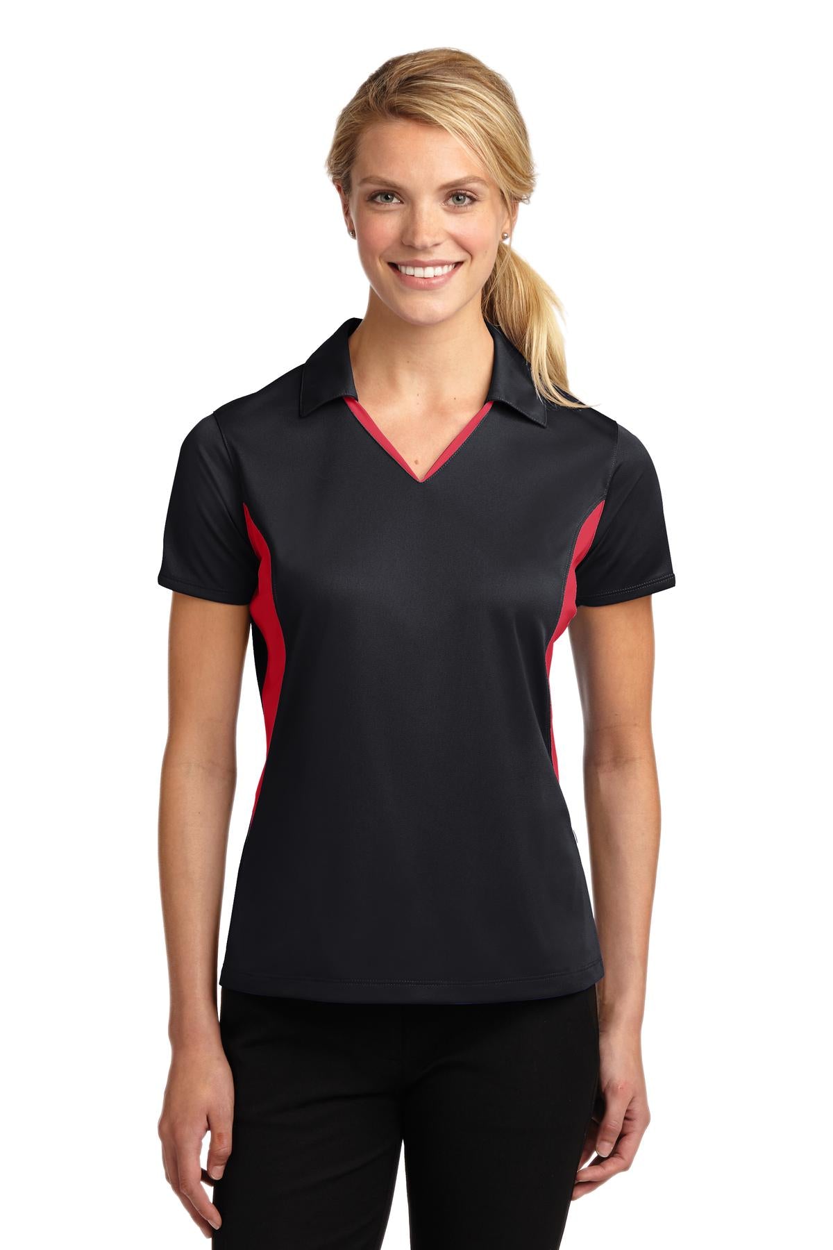 Sport-Tek® Women's Side Blocked Micropique Sport-Wick® Polo