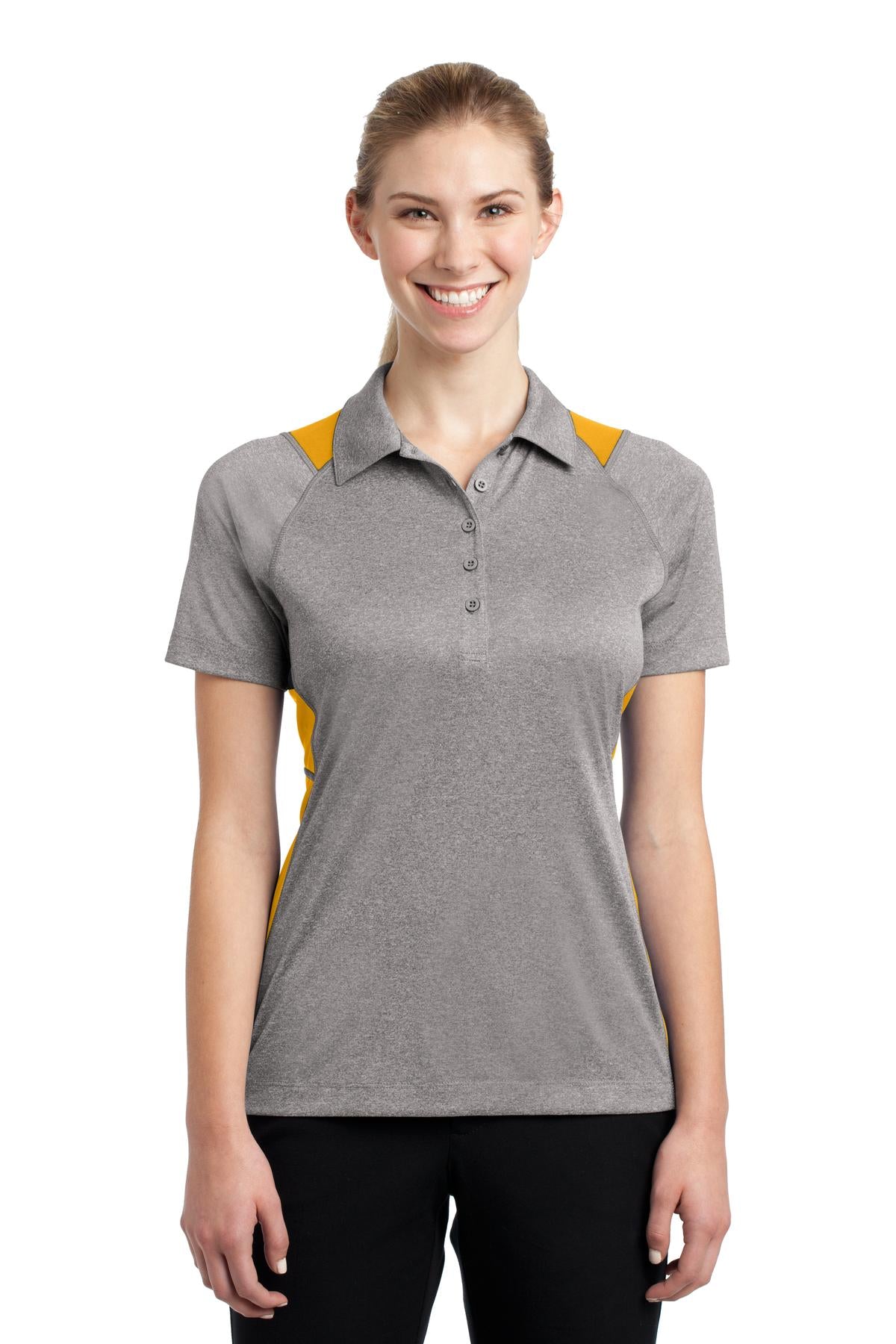 Sport-Tek® Women's Heather Colorblock Contender Polo