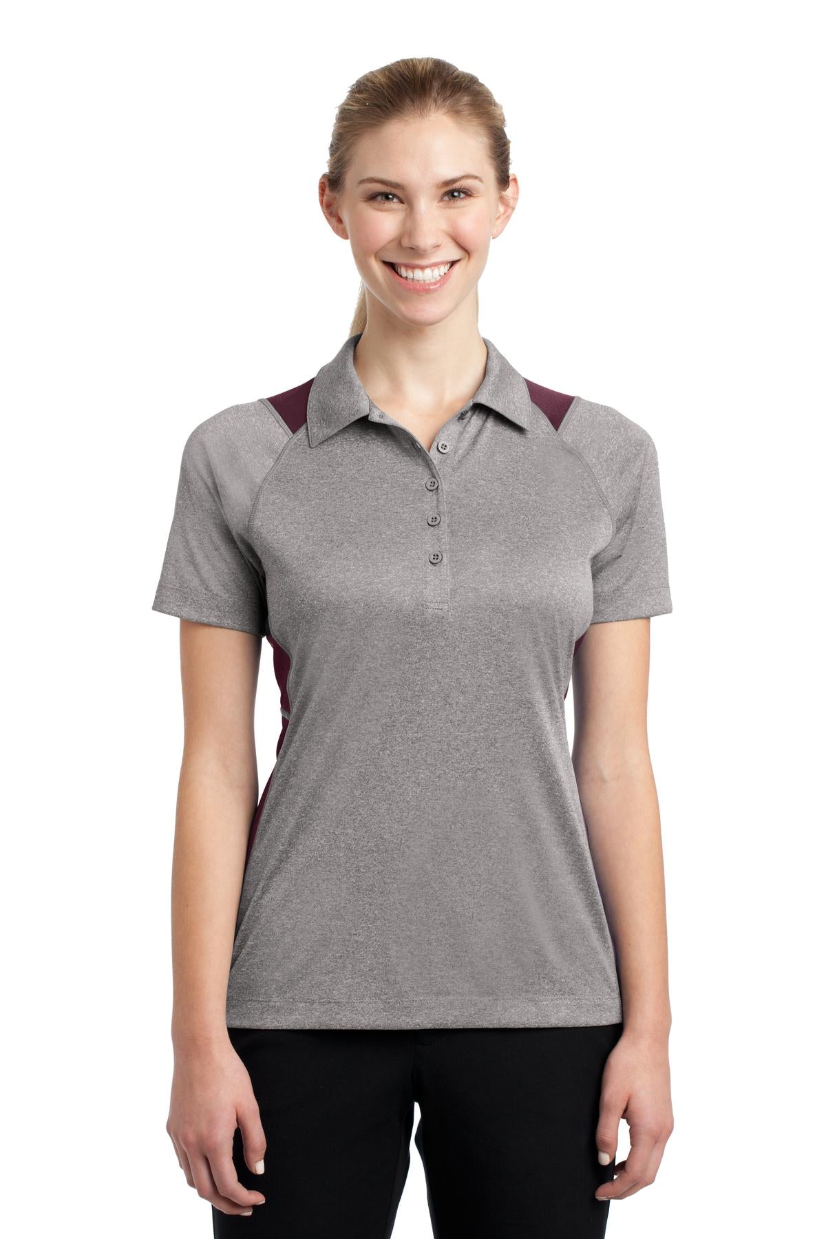 Sport-Tek® Women's Heather Colorblock Contender Polo