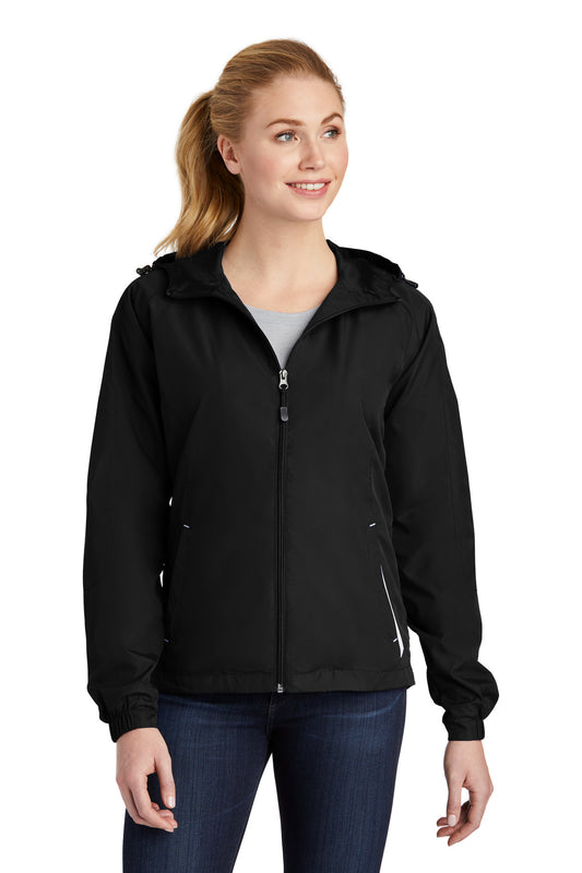 Sport-Tek® Women's Colorblock Hooded Raglan Jacket