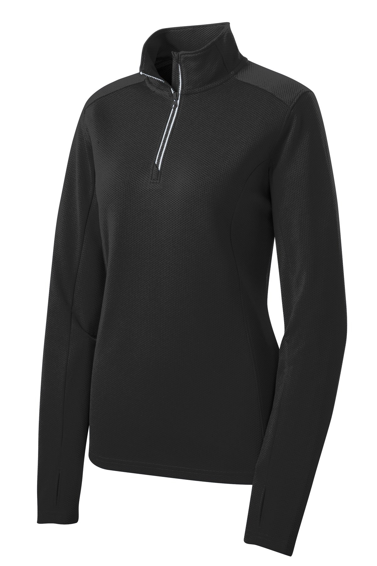 Sport-Tek® Women's Sport-Wick® Textured 1/4-Zip Pullover