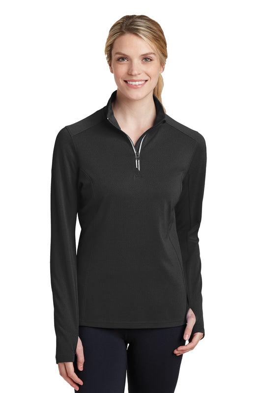 Sport-Tek® Women's Sport-Wick® Textured 1/4-Zip Pullover