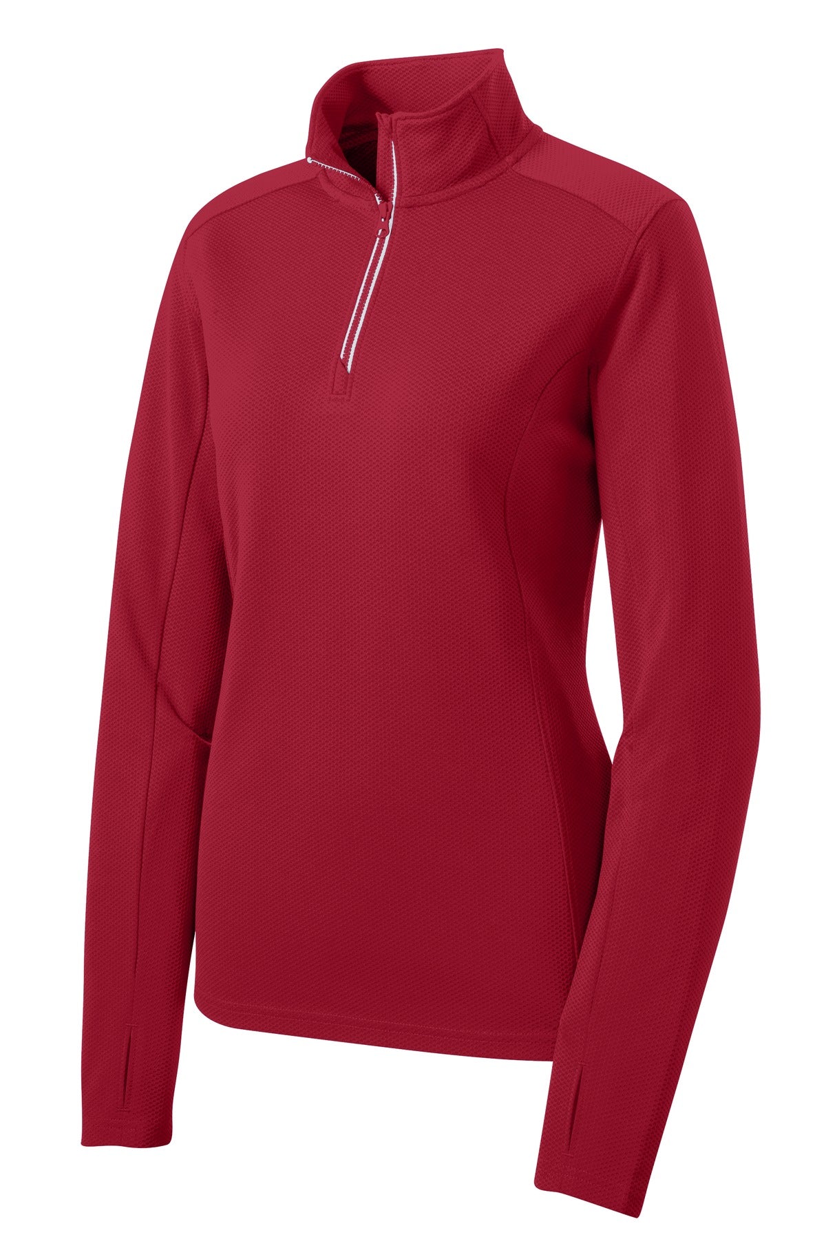 Sport-Tek® Women's Sport-Wick® Textured 1/4-Zip Pullover