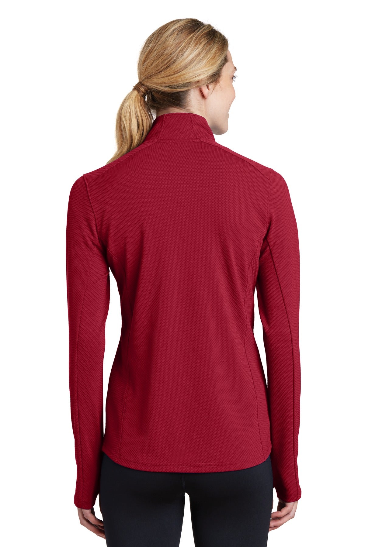 Sport-Tek® Women's Sport-Wick® Textured 1/4-Zip Pullover