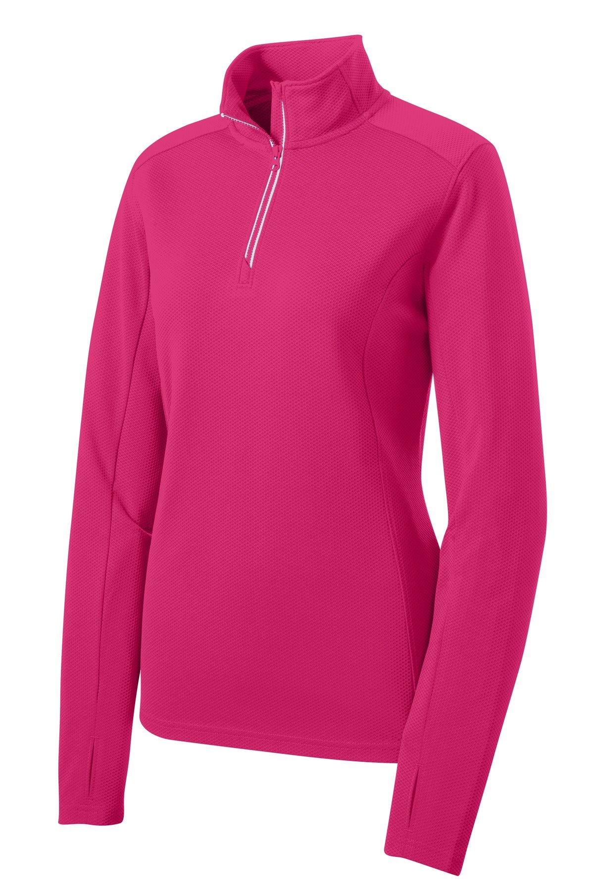 Sport-Tek® Women's Sport-Wick® Textured 1/4-Zip Pullover