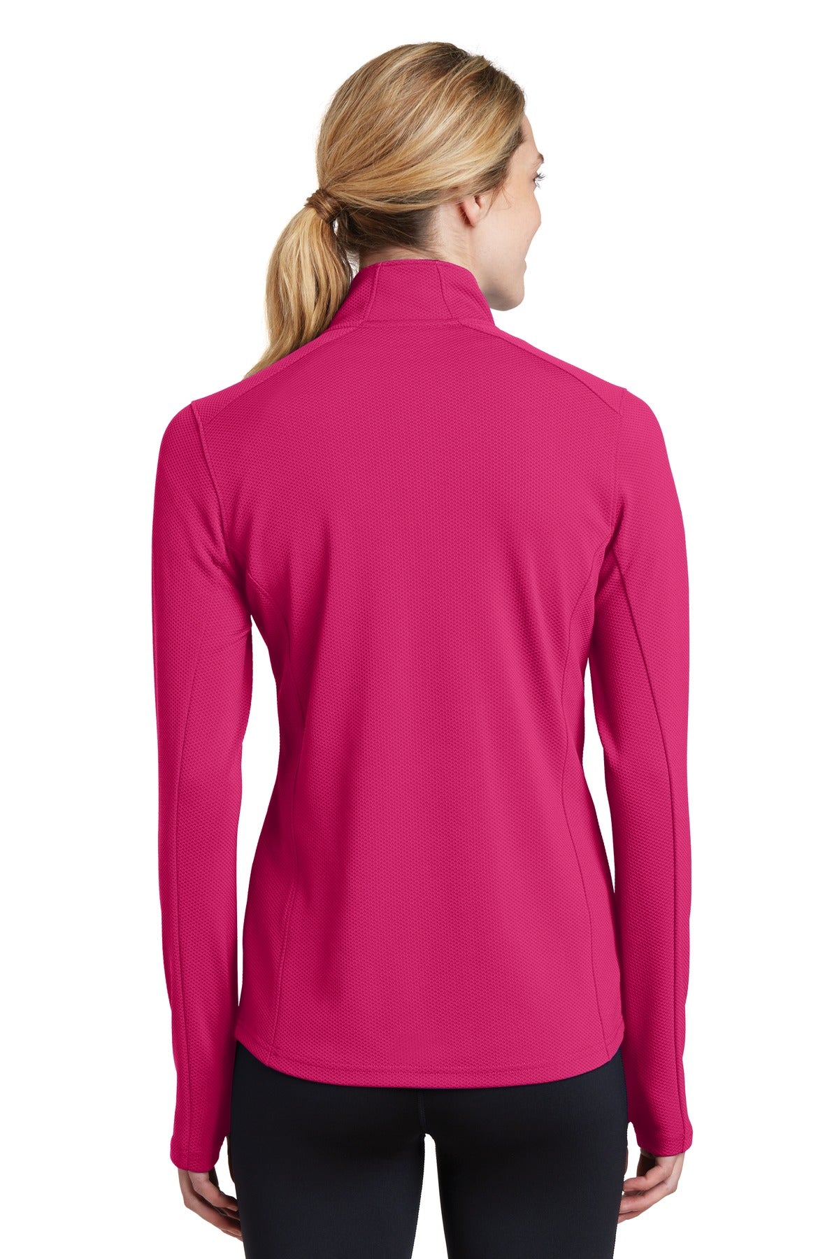 Sport-Tek® Women's Sport-Wick® Textured 1/4-Zip Pullover