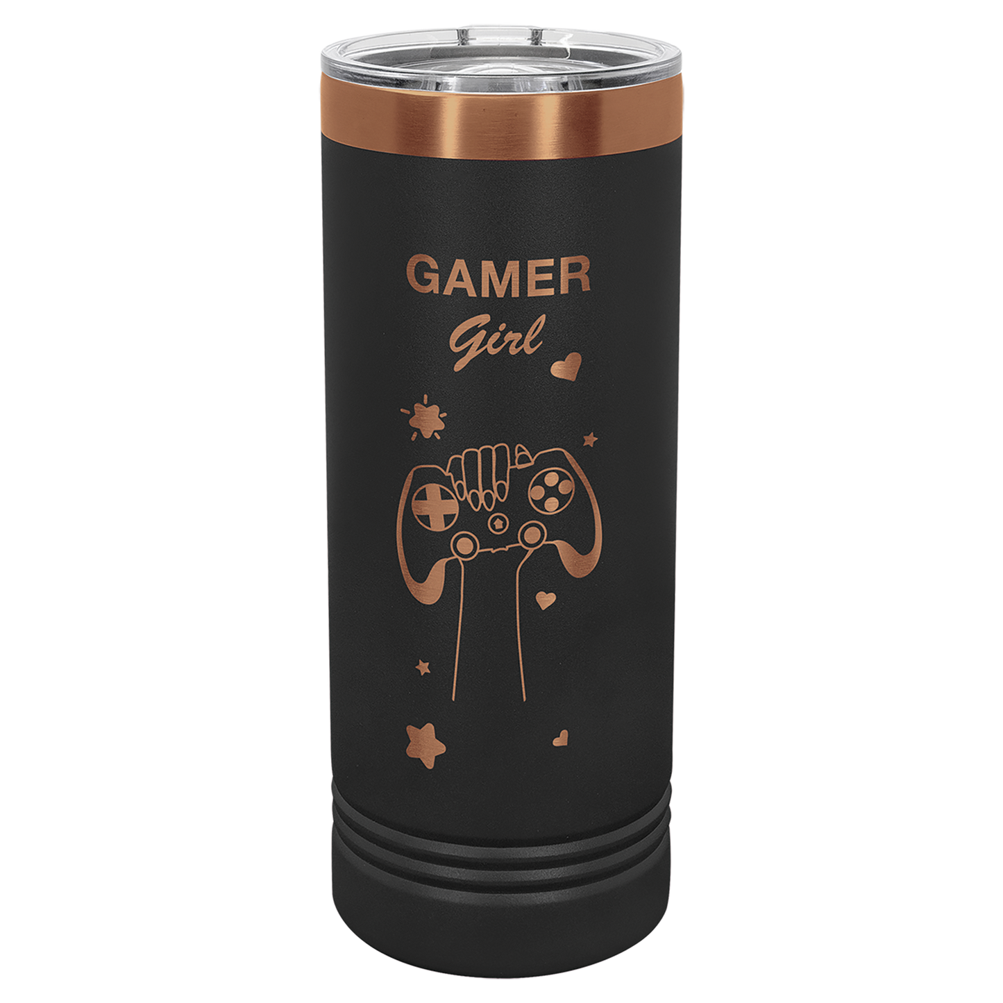 Polar Camel® 22 oz. Rose Gold ION-Plated Skinny Tumbler with Slider Lid