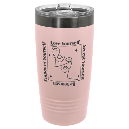 Polar Camel® 20oz Pastel Color/Ghost Black ION-Plated Tumbler with Slider Lid