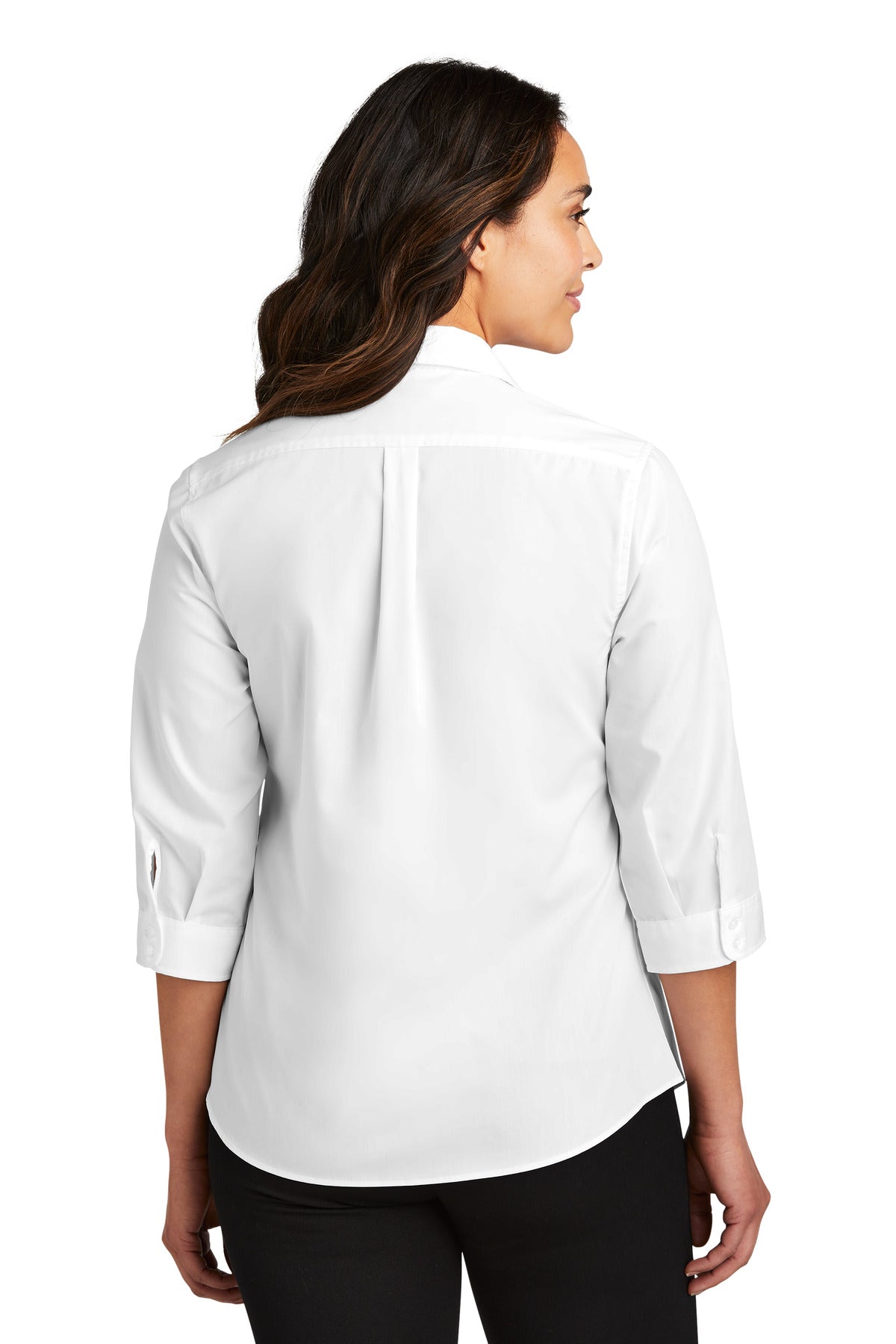 Port Authority® Women's 3/4-Sleeve Carefree Poplin Shirt