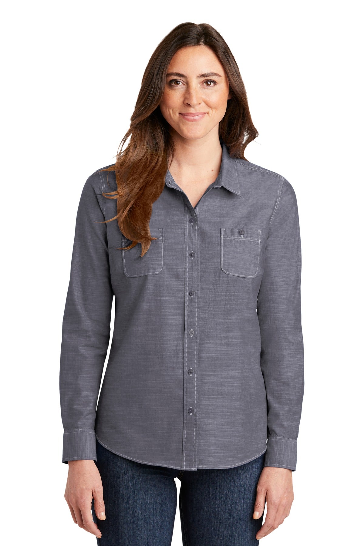 Port Authority® Women's Slub Chambray Shirt