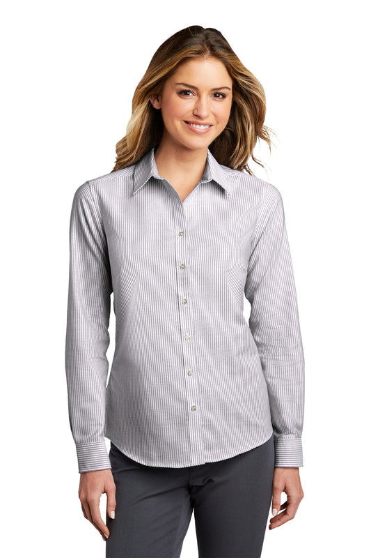 Port Authority® Women's SuperPro  Oxford Stripe Shirt