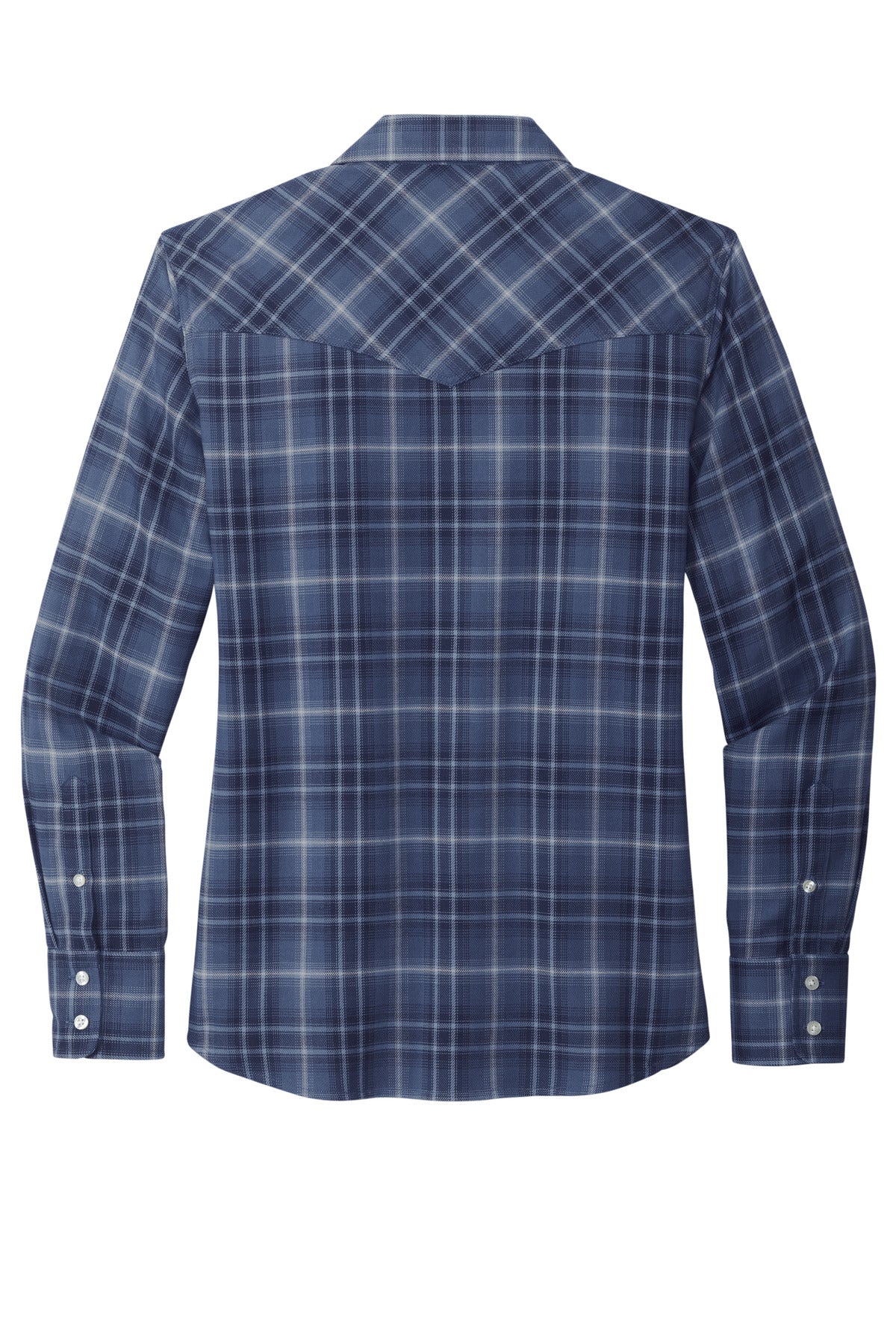 Port Authority® Women's Long Sleeve Ombre Plaid Shirt