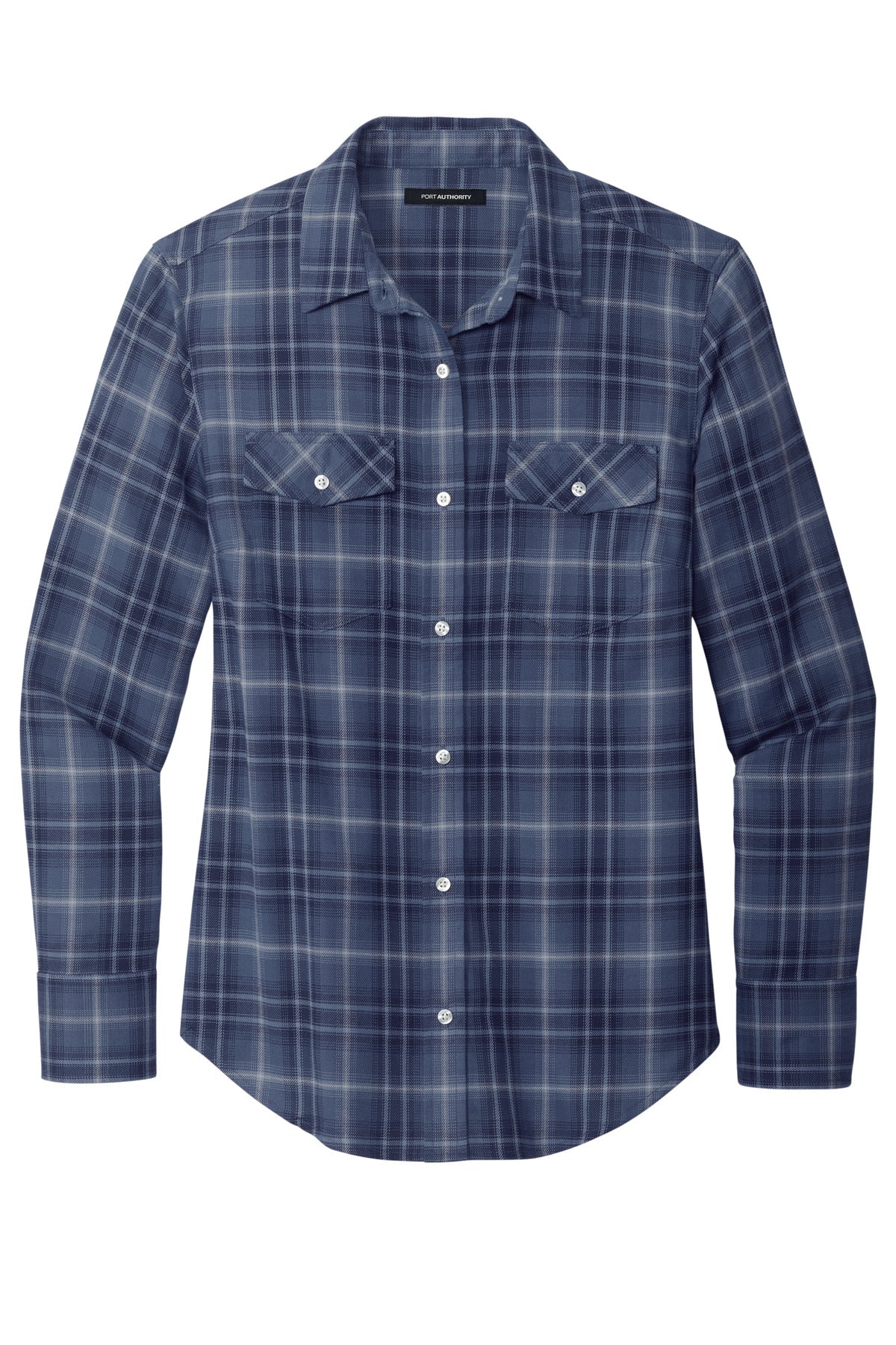 Port Authority® Women's Long Sleeve Ombre Plaid Shirt