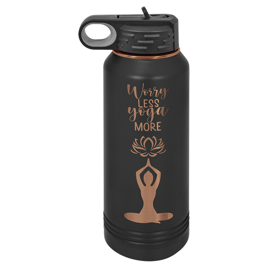 Polar Camel® 32oz Black/Rose Gold ION-Plated Water Bottle