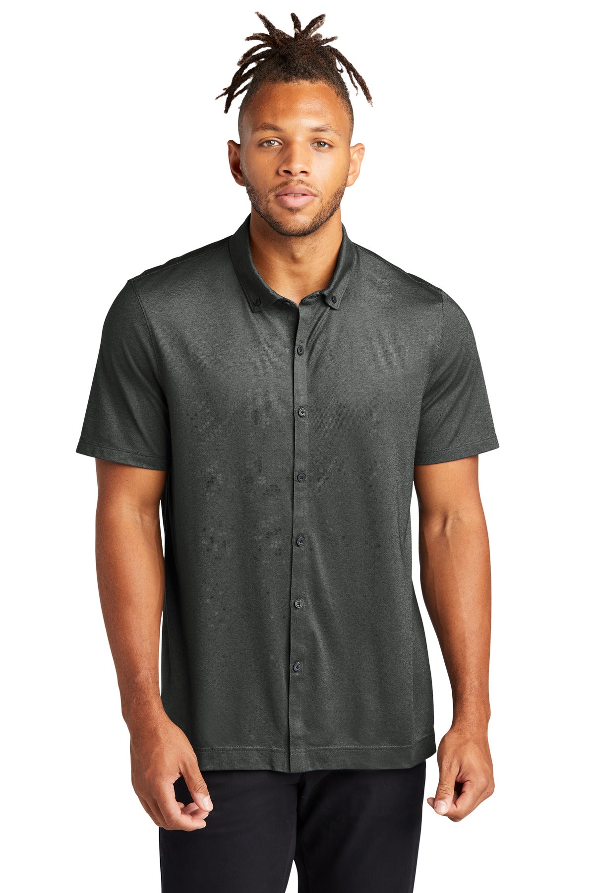 Mercer+Mettle® Stretch Pique Full-Button Polo