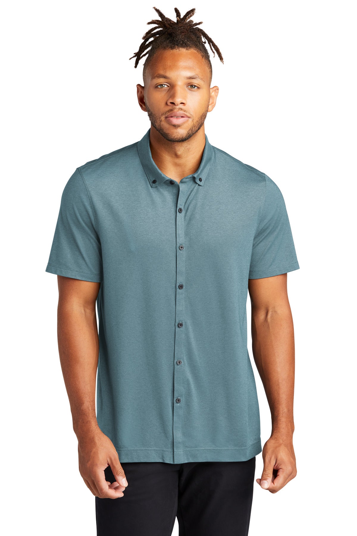 Mercer+Mettle® Stretch Pique Full-Button Polo