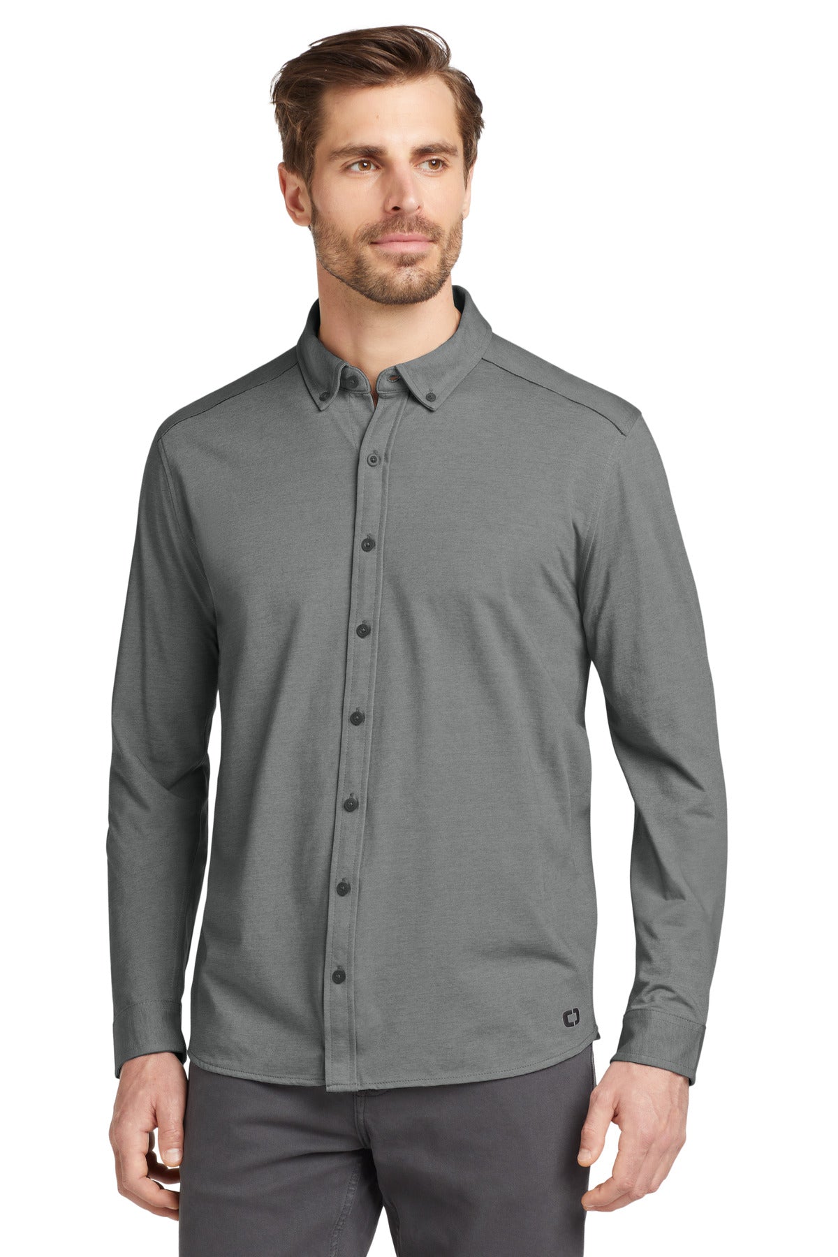 OGIO® Code Stretch Long Sleeve Button-Up