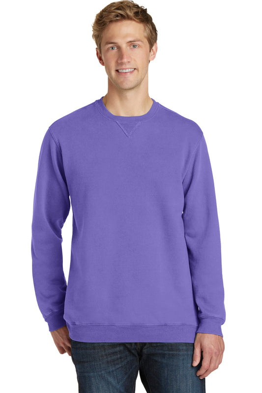 Port & Company® Beach Wash® Garment-Dyed Crewneck Sweatshirt (CORE COLORS)