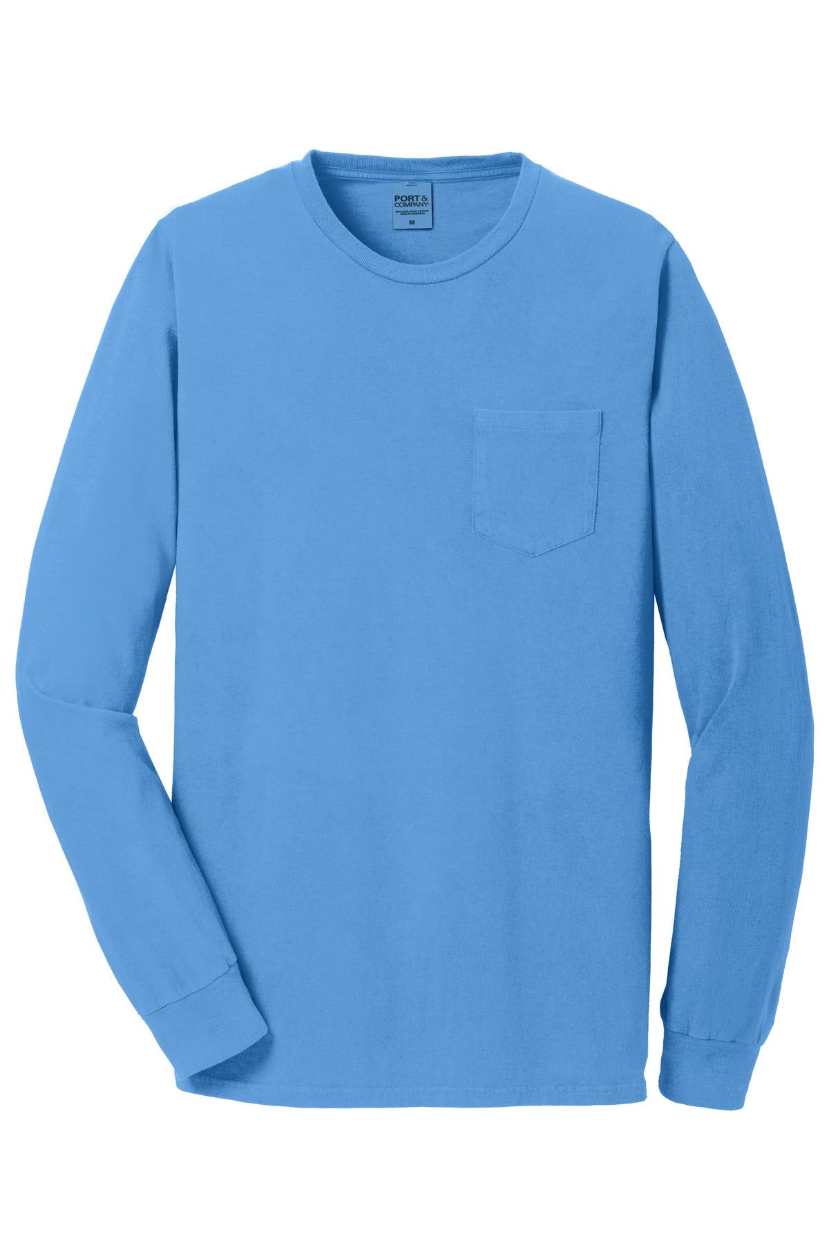 Port & Company® Beach Wash® Garment-Dyed Long Sleeve Pocket Tee