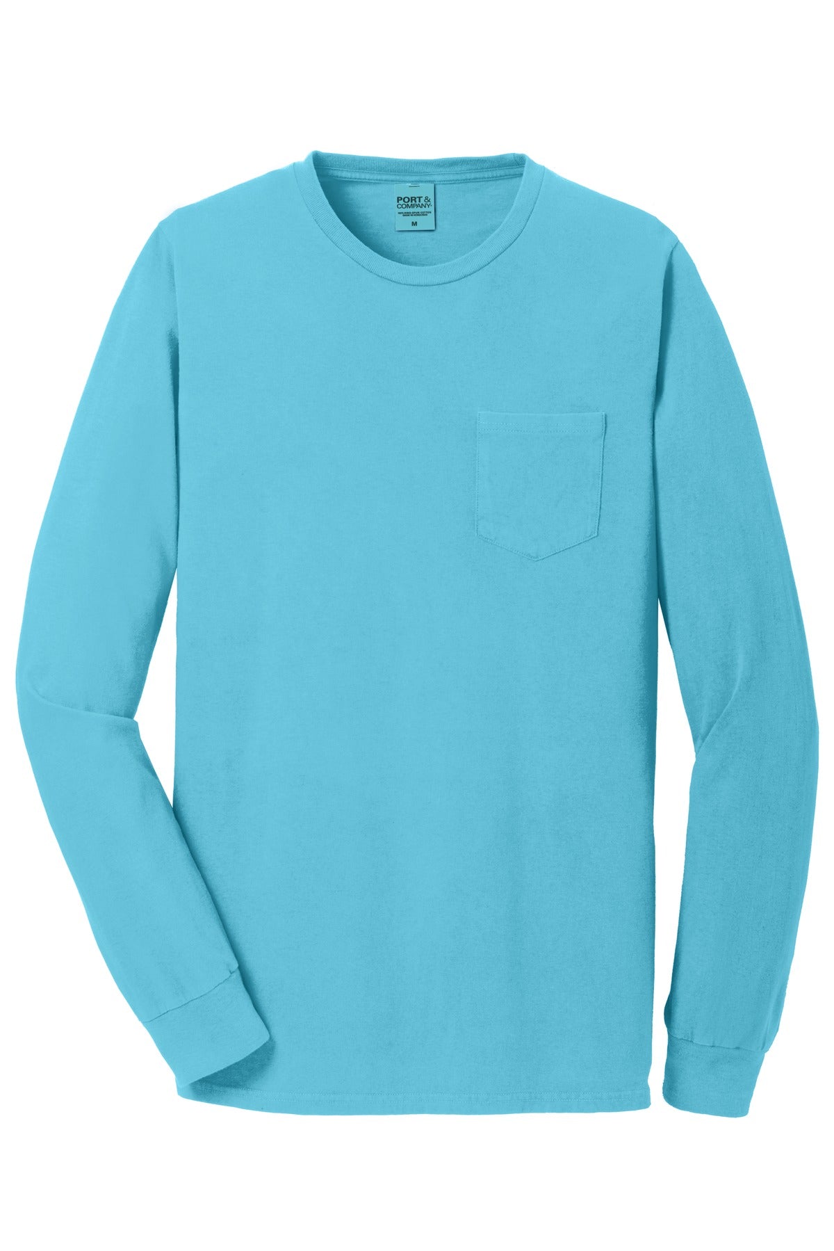 Port & Company® Beach Wash® Garment-Dyed Long Sleeve Pocket Tee