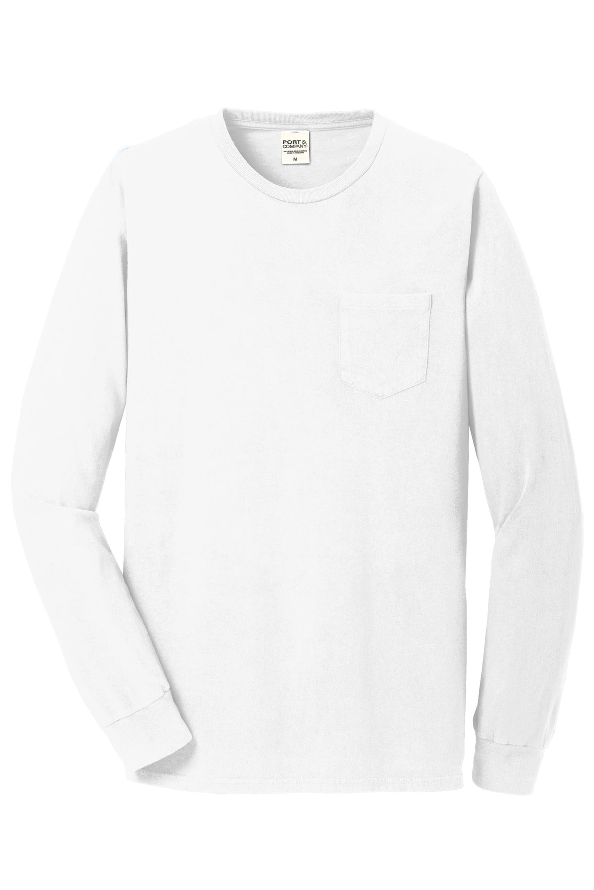 Port & Company® Beach Wash® Garment-Dyed Long Sleeve Pocket Tee