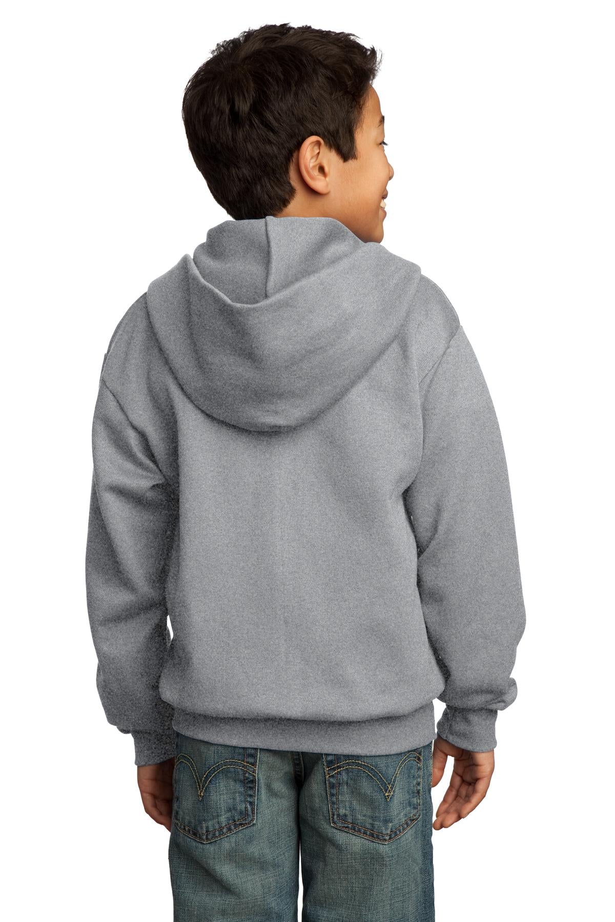 Port & Company® - Youth Core Fleece Full-Zip Hooded Sweatshirt