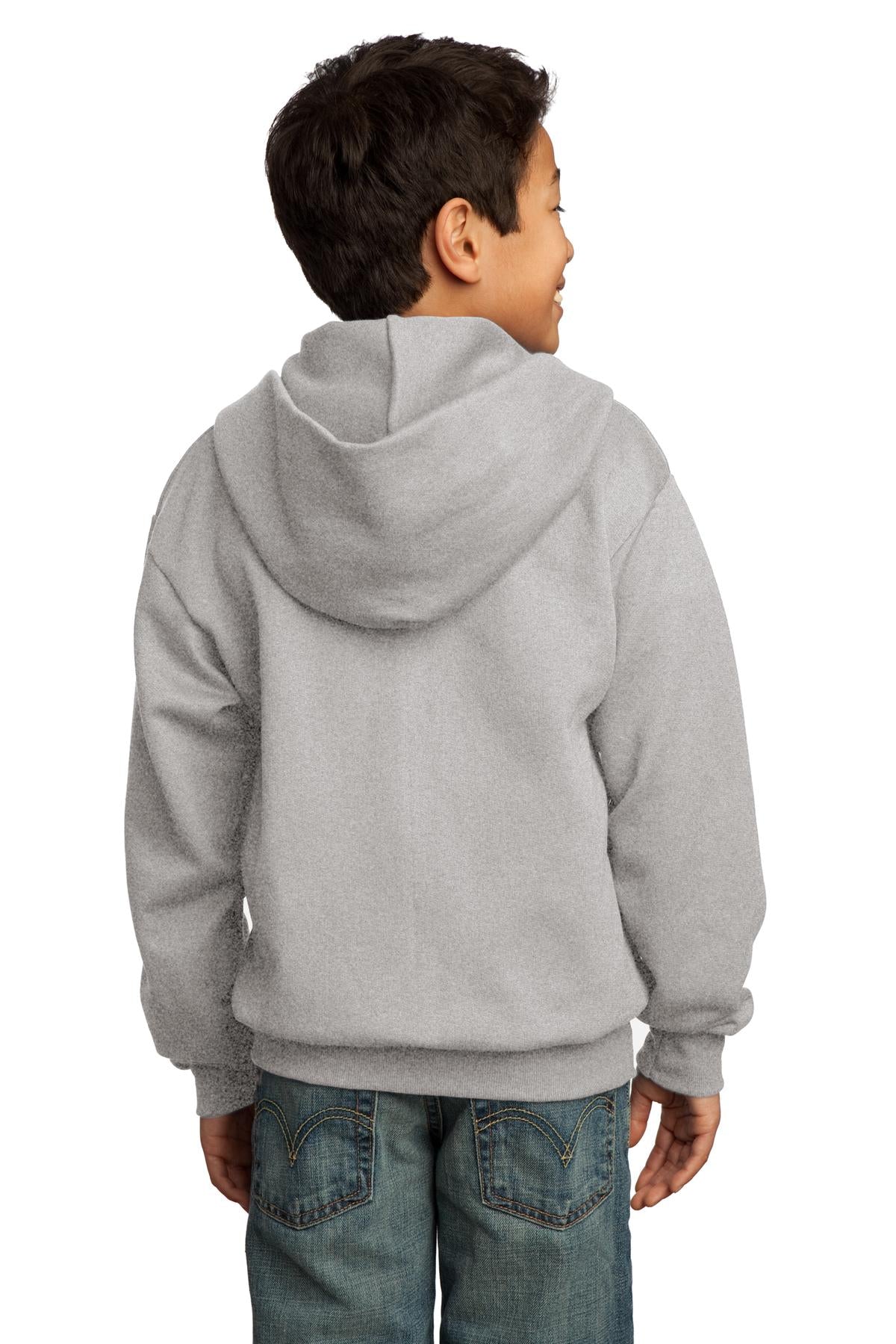 Port & Company® - Youth Core Fleece Full-Zip Hooded Sweatshirt