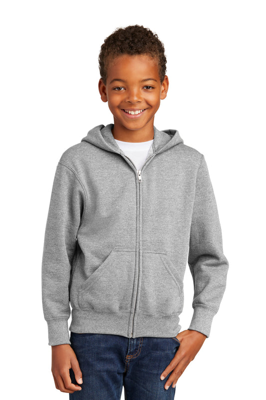 Port & Company® - Youth Core Fleece Full-Zip Hooded Sweatshirt