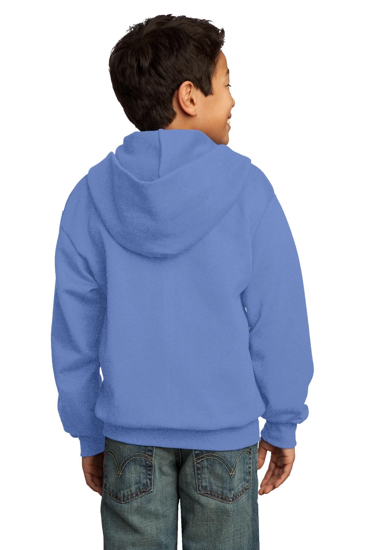 Port & Company® - Youth Core Fleece Full-Zip Hooded Sweatshirt