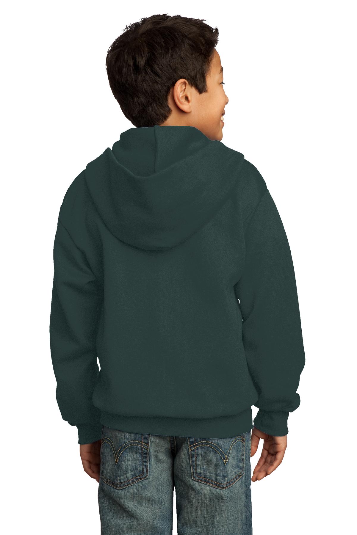 Port & Company® - Youth Core Fleece Full-Zip Hooded Sweatshirt