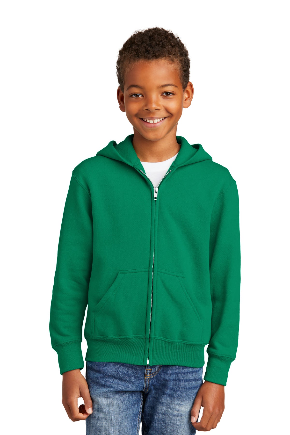 Port & Company® - Youth Core Fleece Full-Zip Hooded Sweatshirt