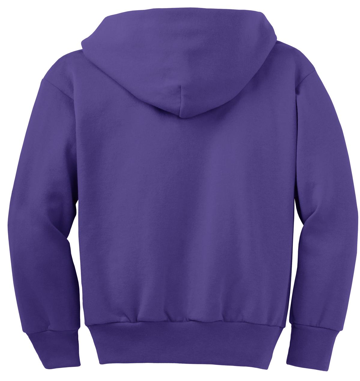 Port & Company® - Youth Core Fleece Full-Zip Hooded Sweatshirt